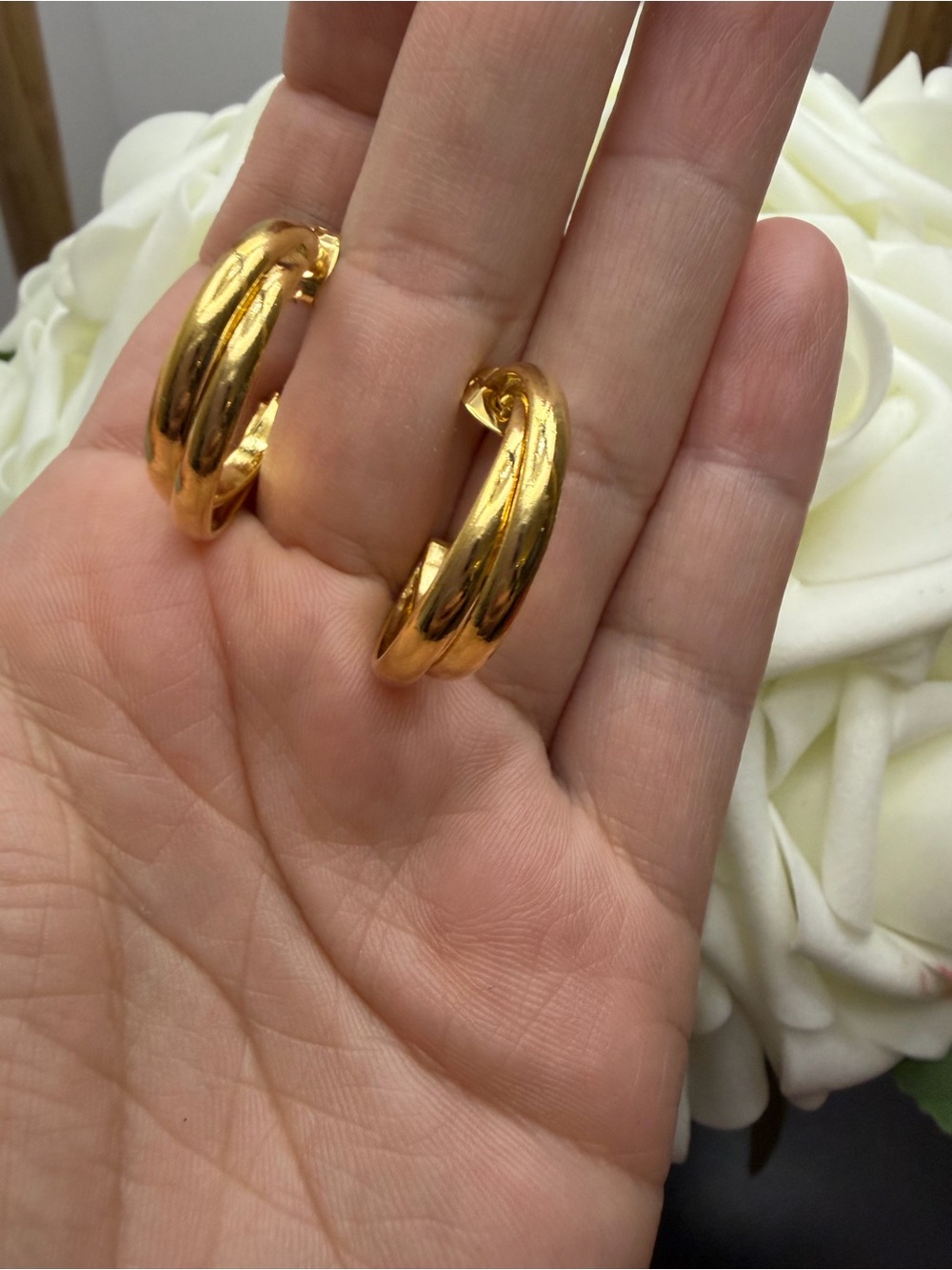 Classic Gold-plated Hoop Earrings - Women Jewelry